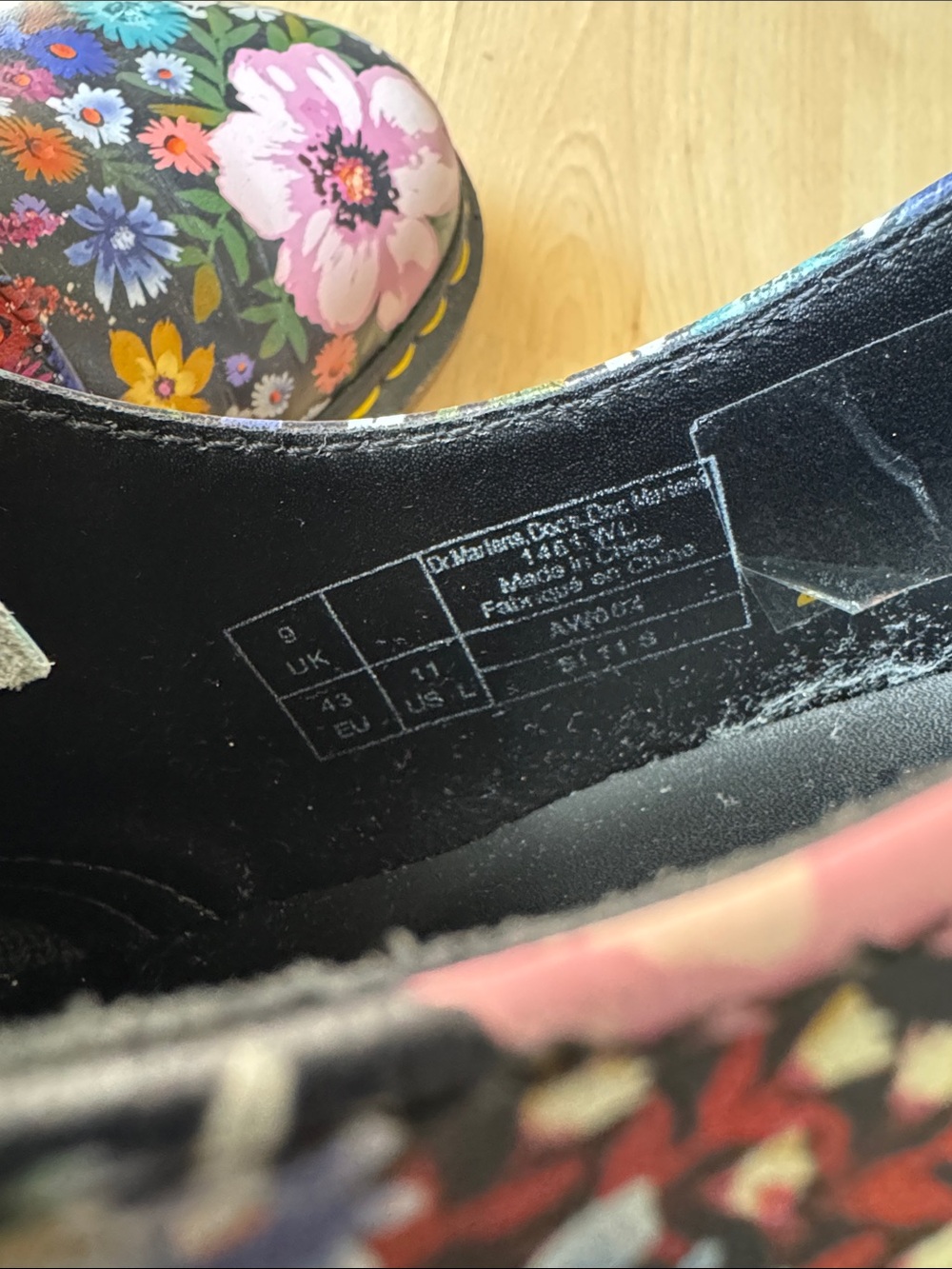 Dr. Martens 1461 WOMEN'S FLORAL OXFORD SHOES - Picture 6 of 6